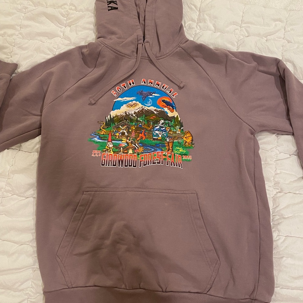 2025 50th Anniversary Girdwood, Alaska Forest Fair Hoodie size M SOLD OUT